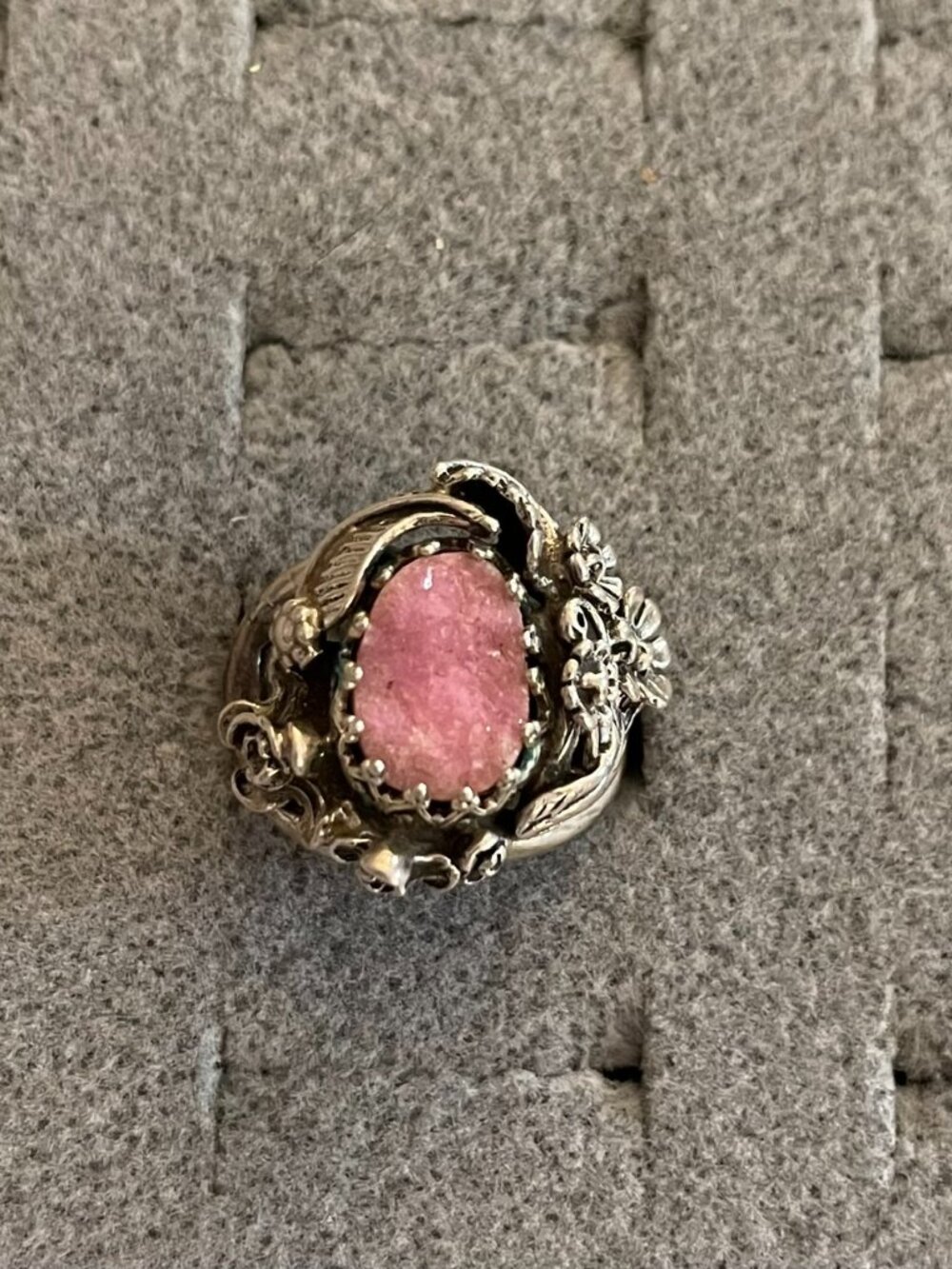 Vintage Sterling Silver Ring Sz 5.25 5.5 Handmade Bob Stringer Gemstone $295
